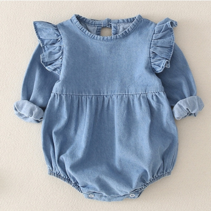 Baby denim onesie