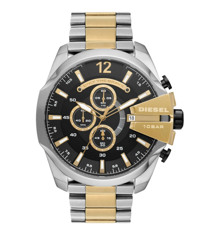 Diesel Quartz Black Dial Chronograph Stainless Steel Men's Watch, DZ4581