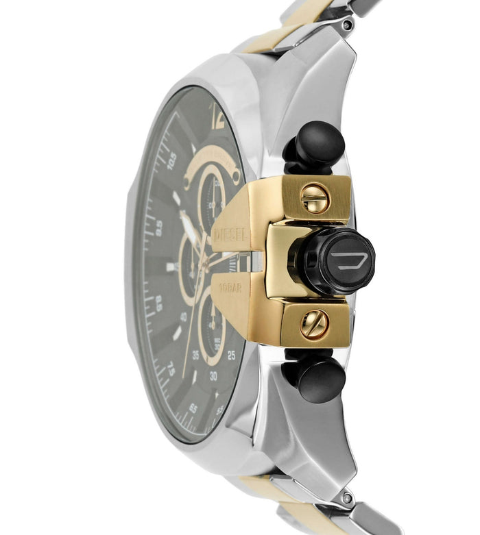 Diesel Quartz Black Dial Chronograph Stainless Steel Men's Watch, DZ4581