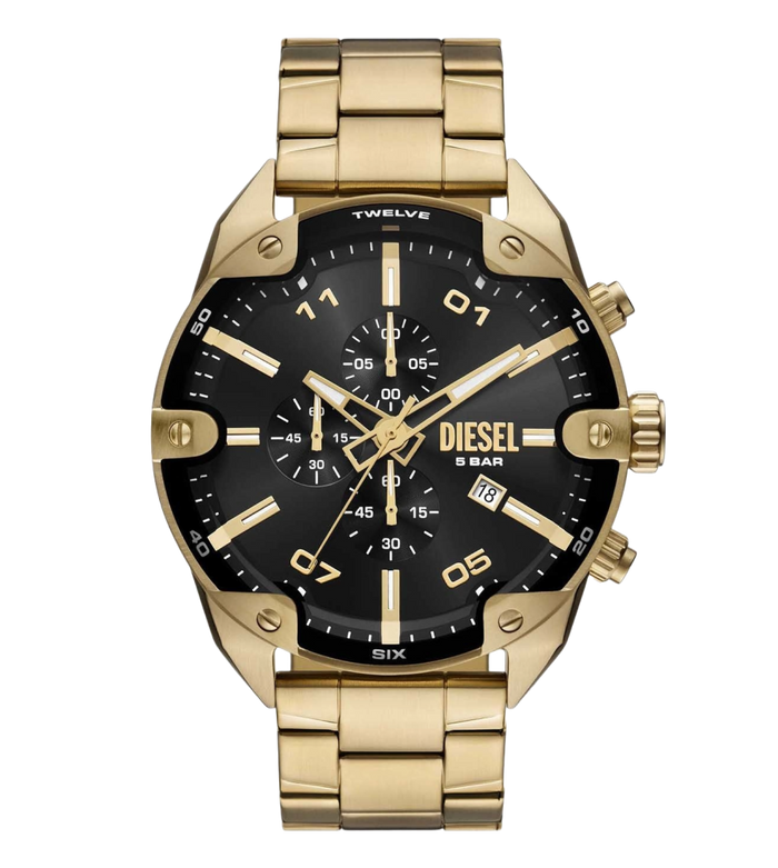 Diesel Quartz Black Dial Chronograph Stainless Steel Men's Watch, DZ4678