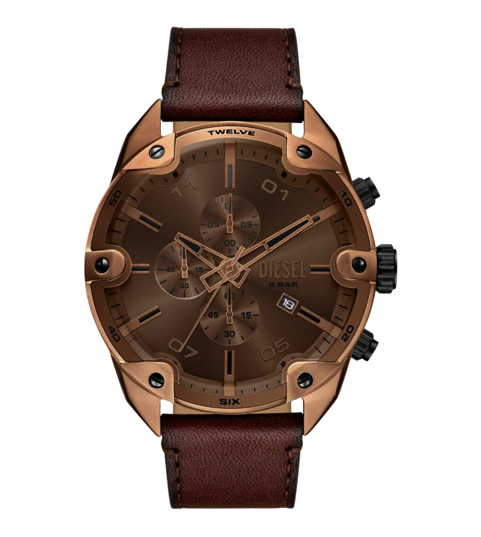 Diesel Quartz Brown Dial Analog Leather Men's Watch, DZ4698
