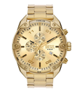 Diesel Quartz Gold Dial Chronograph Stainless Steel Men's Watch, DZ4608