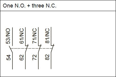 DILM150-XHI13 top mounted auxiliary contact