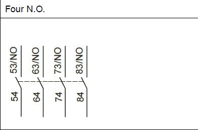 DILM150-XHI40 top mounted auxiliary contact