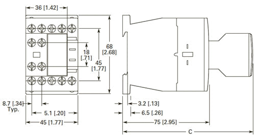 Moeller DILM9-01 24 volt 3 pole 9 AMP contactor