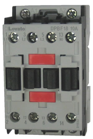 Lovato DPBF1810A22060 3 pole 18 AMP Definite Purpose Contactor