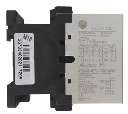 GE EC18A311B208 18 AMP contactor
