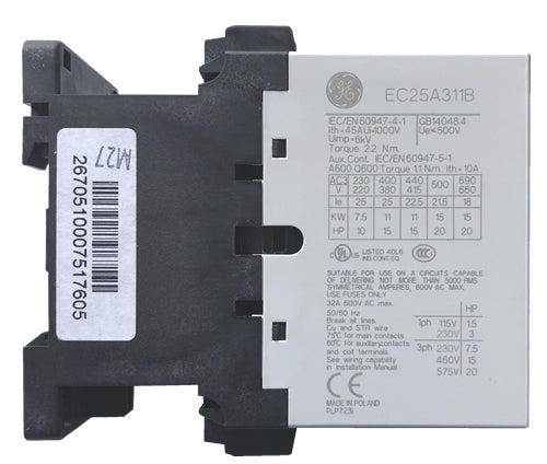 GE EC25A311B480 25 AMP contactor