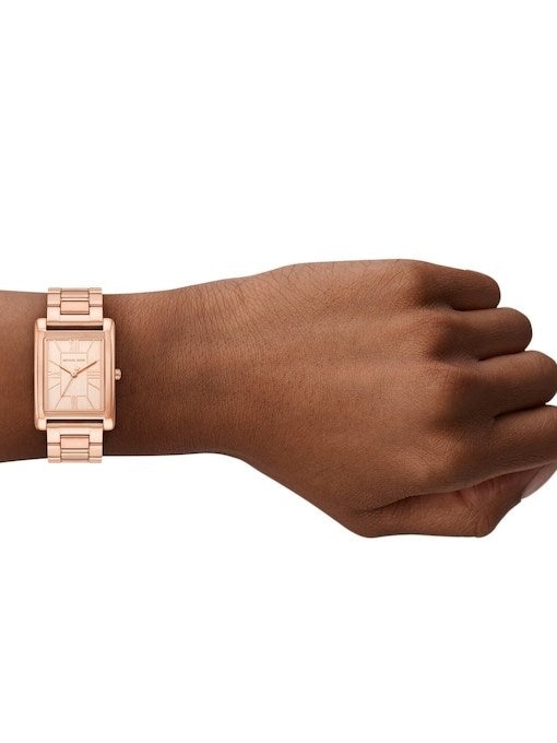 Michael Kors Essex Three-Hand Rose Gold-Tone Stainless Steel Women's Watch, MK4905