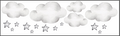 Extra Clouds and Stars for Sleeping Dino Fabric Wall Stickers