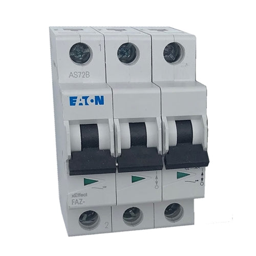 Moeller FAZ three pole 7 AMP circuit breaker