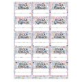 Floral Large Subject Label - 15 pack