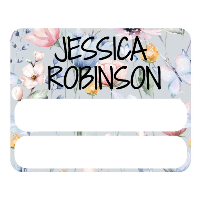 Floral Large Subject Label - 15 pack