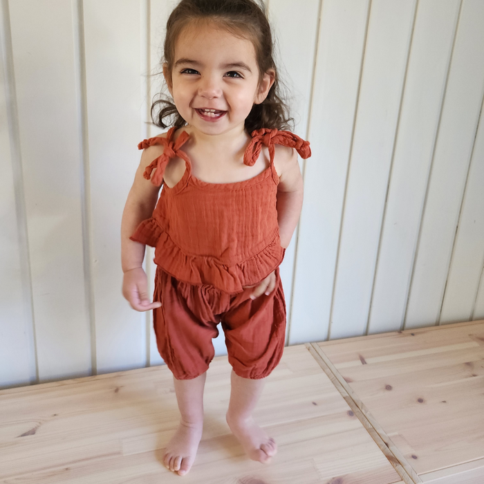 Breathable muslin cotton flower set for toddlers