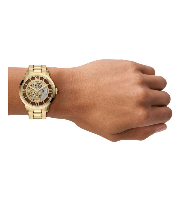 Fossil Automatic Gold Dial Analog Stainless Steel Men's Watch, ME3280