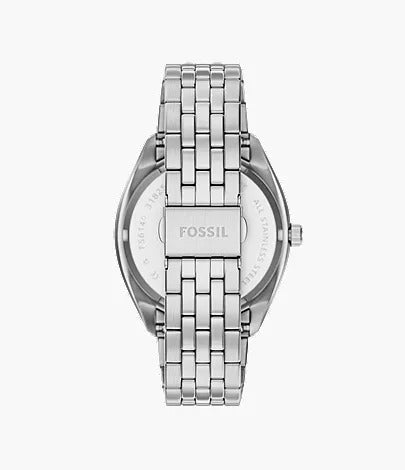 Fossil Campbell Three-Hand Day-Date Stainless Steel Men's Watch, FS6140