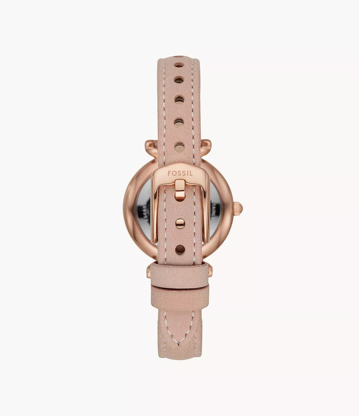 Fossil Carlie Mini Three-Hand Blush Leather Women's Watch, ES4699