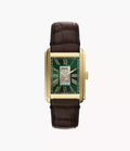Fossil Carraway Automatic Brown Croco Leather Men's Watch, ME3271