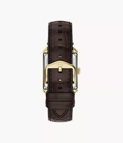 Fossil Carraway Automatic Brown Croco Leather Men's Watch, ME3271