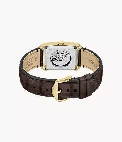 Fossil Carraway Automatic Brown Croco Leather Men's Watch, ME3271