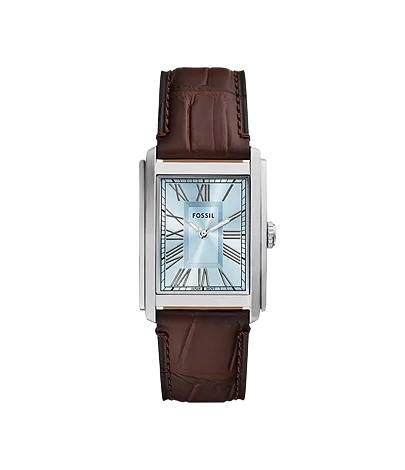 Fossil Carraway Three-Hand Brown Croco Leather Men's Watch, FS6110