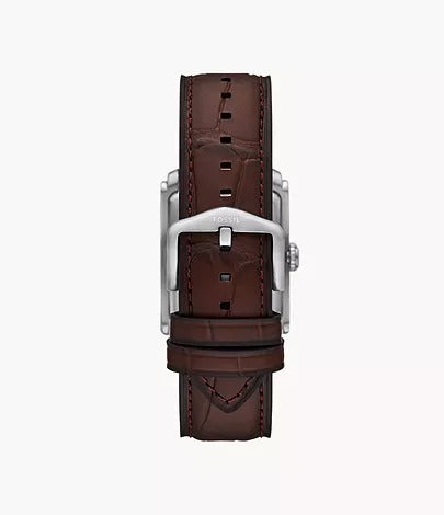 Fossil Carraway Three-Hand Brown Croco Leather Men's Watch, FS6110