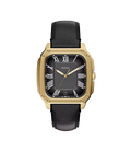 Fossil Crosby Three-Hand Black Leather Women's Watch, FS6151
