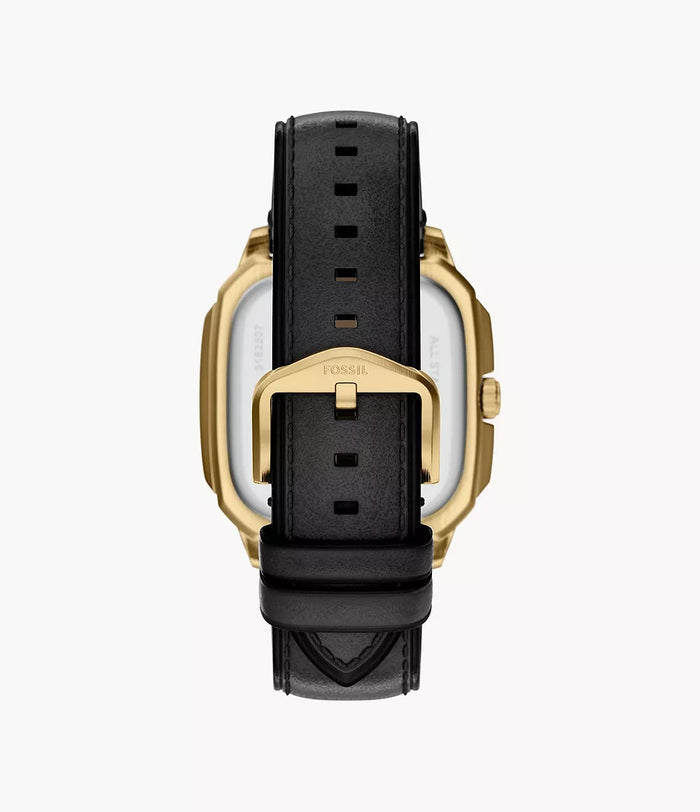 Fossil Crosby Three-Hand Black Leather Women's Watch, FS6151