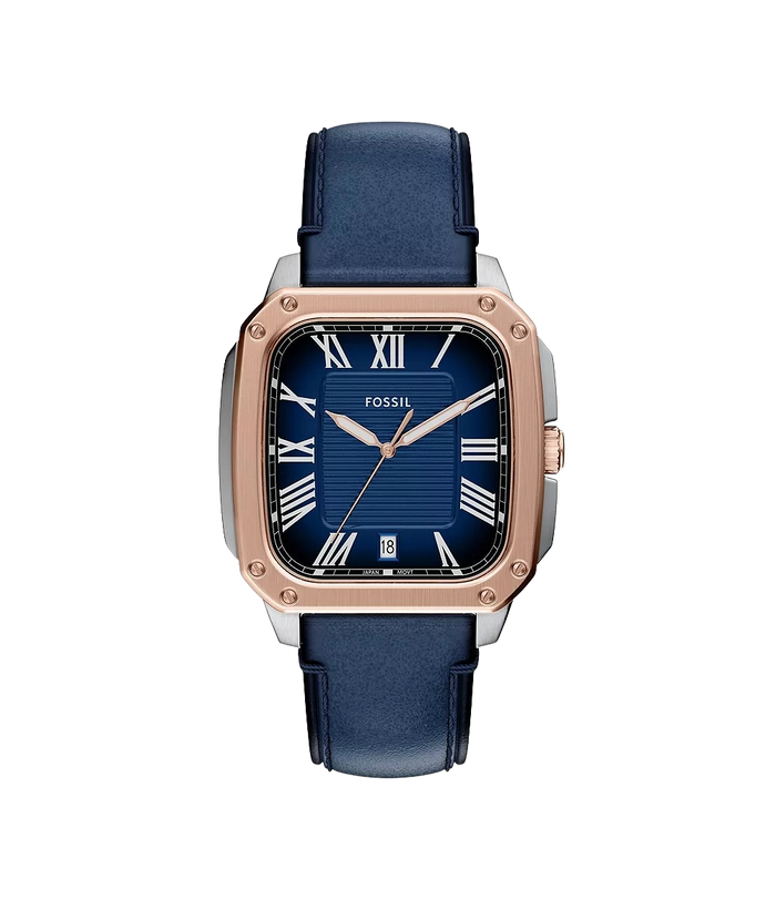 Fossil Crosby Three-Hand Blue Leather Women's Watch, FS6149