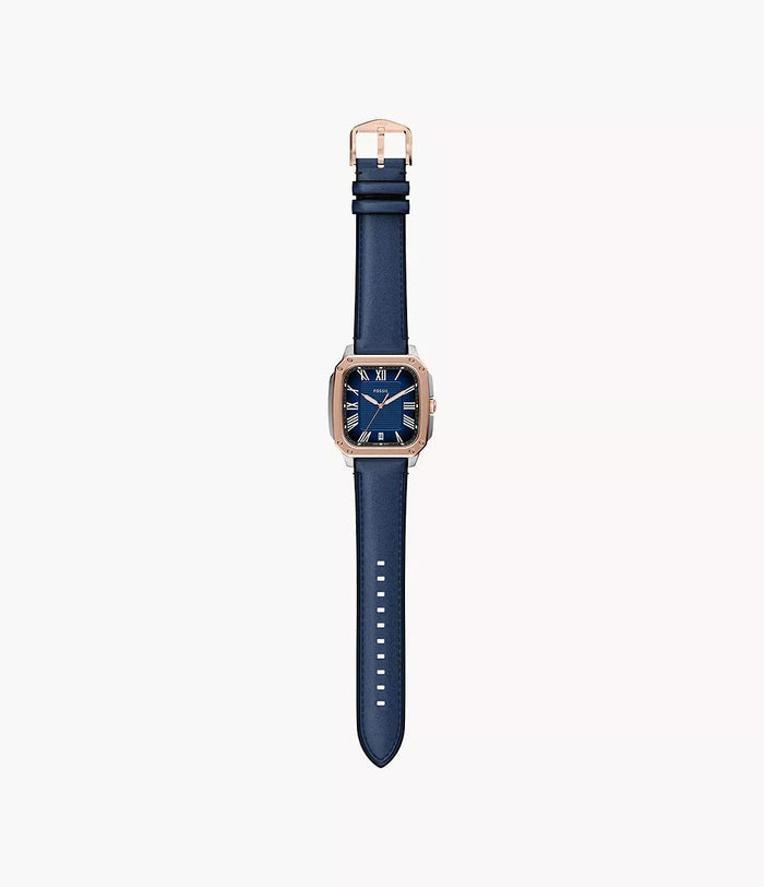 Fossil Crosby Three-Hand Blue Leather Women's Watch, FS6149