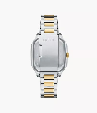 Fossil Crosby Three-Hand Date Two-Tone Stainless Steel Men's Watch, FS6123