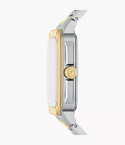 Fossil Crosby Three-Hand Date Two-Tone Stainless Steel Men's Watch, FS6123
