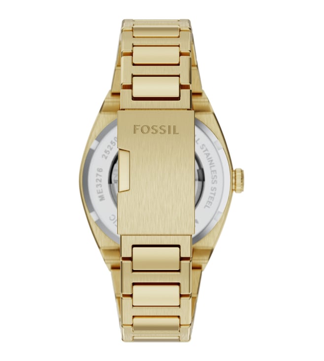 Fossil Everett Automatic Gold-Tone Stainless Steel Men's Watch, ME3276