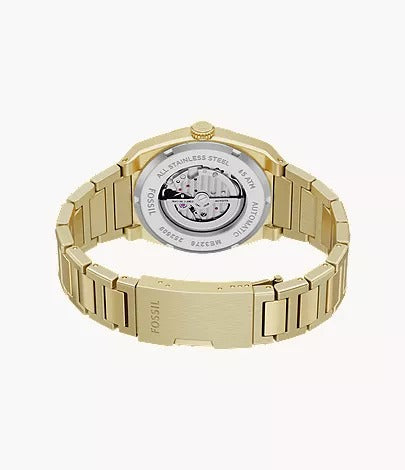 Fossil Everett Automatic Gold-Tone Stainless Steel Men's Watch, ME3276