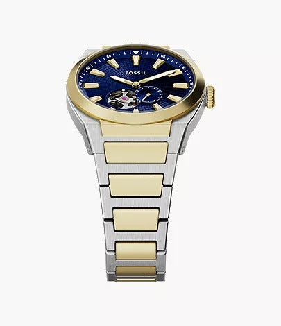 Fossil Everett Automatic Two-Tone Stainless Steel Men's Watch, ME3275