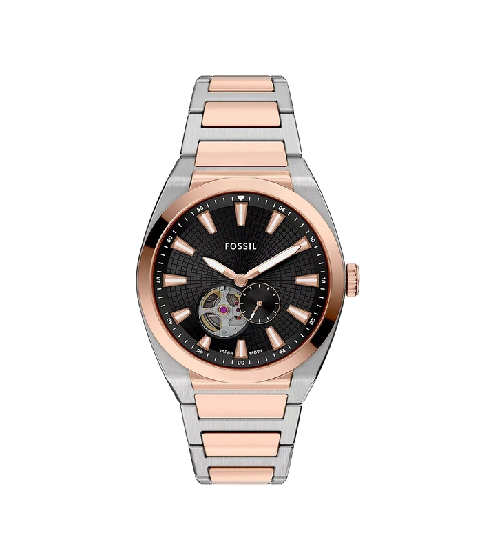 Fossil Everett Automatic Two-Tone Stainless Steel Men's Watch, ME3277
