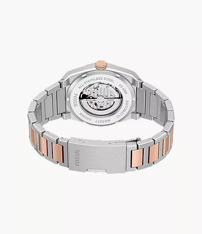 Fossil Everett Automatic Two-Tone Stainless Steel Men's Watch, ME3277