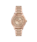Fossil Gilmore Three-Hand Date Rose Gold-Tone and Brown Ceramic Women's Watch, CE1133