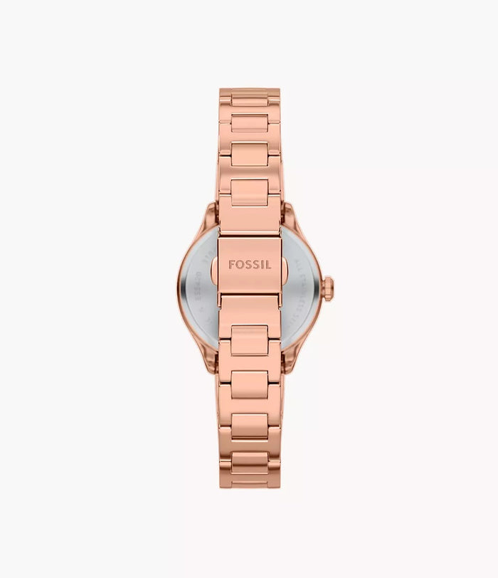 Fossil Gilmore Three-Hand Rose Gold-Tone Stainless Steel Women's Watch, ES5420