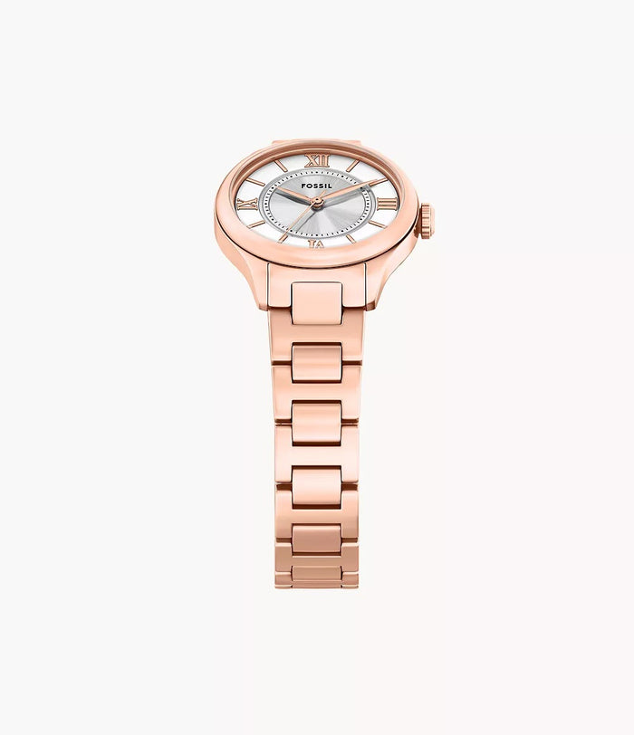 Fossil Gilmore Three-Hand Rose Gold-Tone Stainless Steel Women's Watch, ES5420
