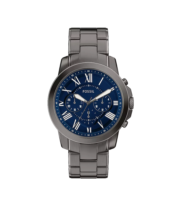 Fossil Grant Chronograph Gunmetal Stainless Steel Men's Watch, FS6133