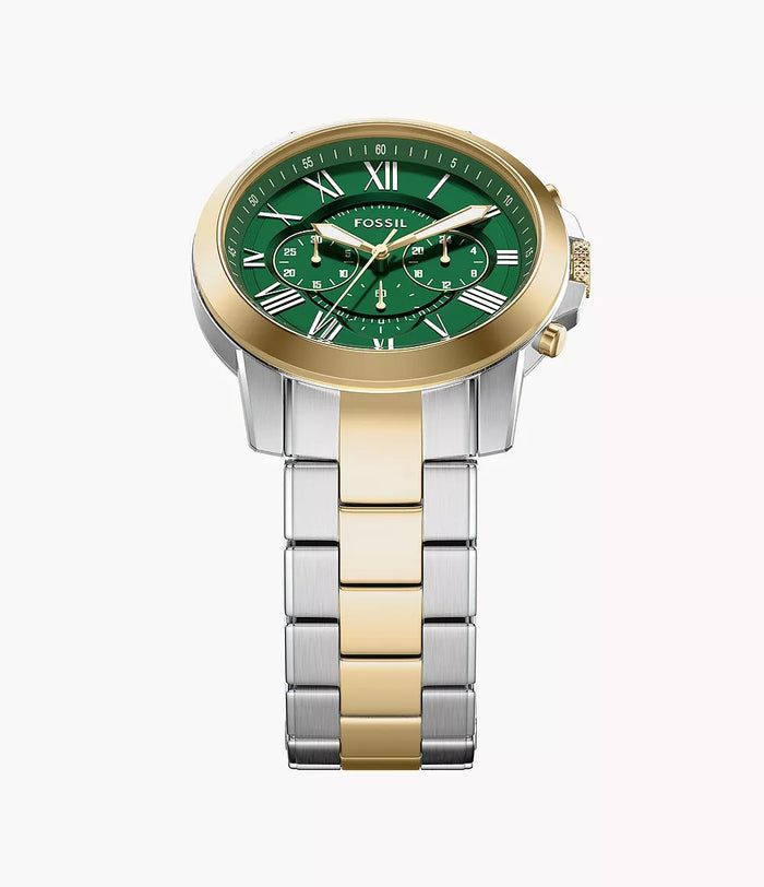Fossil Grant Chronograph Two-Tone Stainless Steel Men's Watch, FS6131