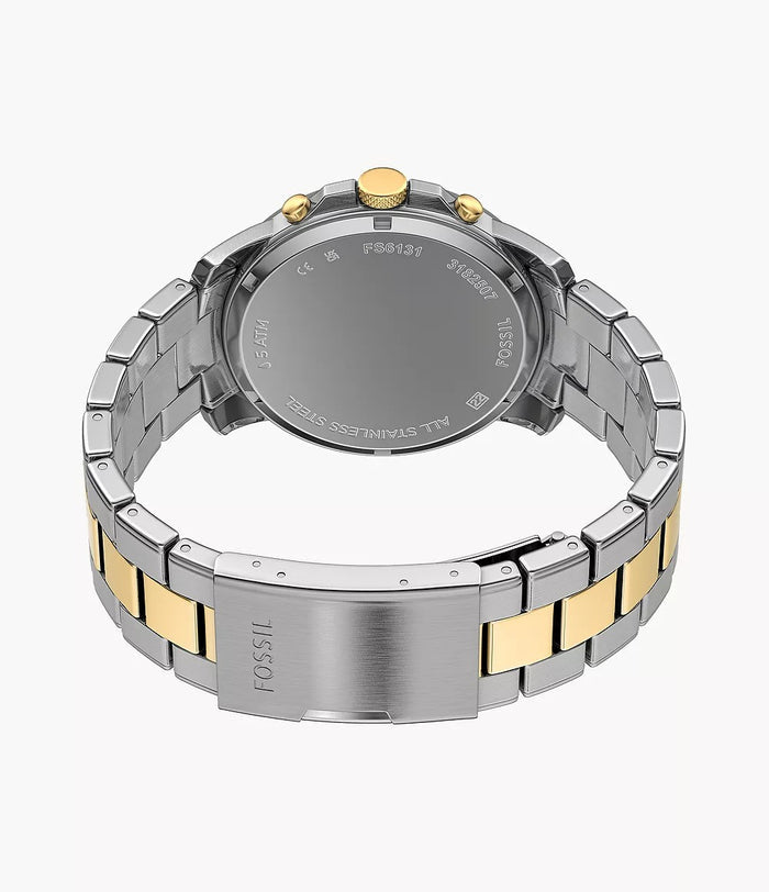 Fossil Grant Chronograph Two-Tone Stainless Steel Men's Watch, FS6131