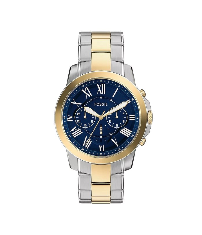 Fossil Grant Chronograph Two-Tone Stainless Steel Men's Watch, FS6132