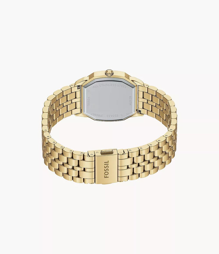 Fossil Harlow Three-Hand Gold-Tone Stainless Steel Women's Watch, ES5433