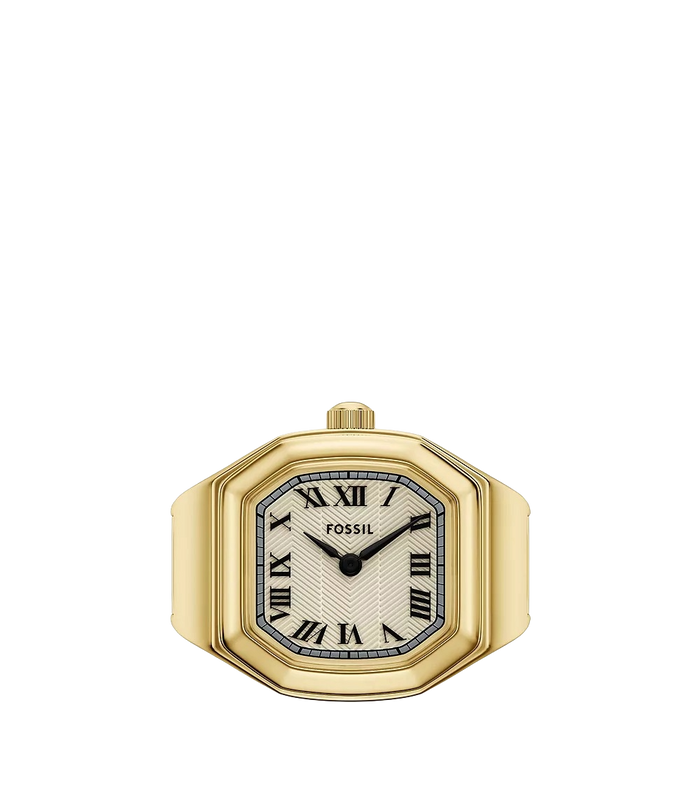 Fossil Harlow Watch Ring Two-Hand Gold-Tone Stainless Steel Women's Watch, ES5446