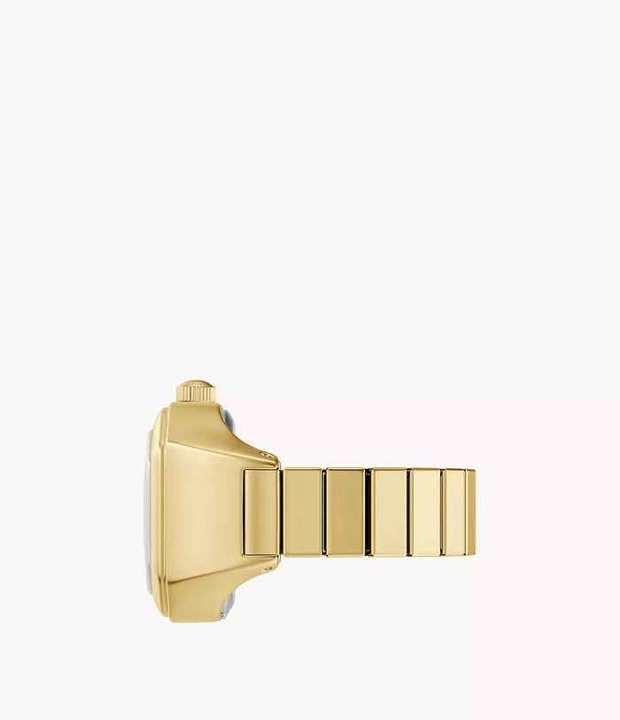 Fossil Harlow Watch Ring Two-Hand Gold-Tone Stainless Steel Women's Watch, ES5446