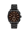 Fossil Machine Chronograph Black Stainless Steel Men's Watch, FS6097