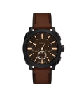 Fossil Machine Chronograph Brown Leather Men's Watch, FS6101