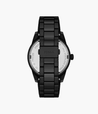 Fossil Pearson Multifunction Black Stainless Steel Men's Watch, FS6135